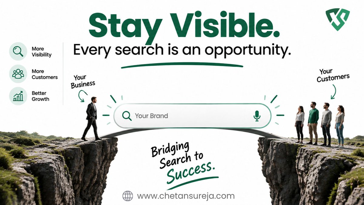 chetansureja's tweet photo. 🚀 Stay Visible. Every Search Is an Opportunity.

Your customers are searching. A strong SEO strategy helps improve visibility, reach the right audience, and create more growth opportunities.

Don’t just compete. Get found.

#SEO #DigitalMarketing https://t.co/qoaSSDQjVX