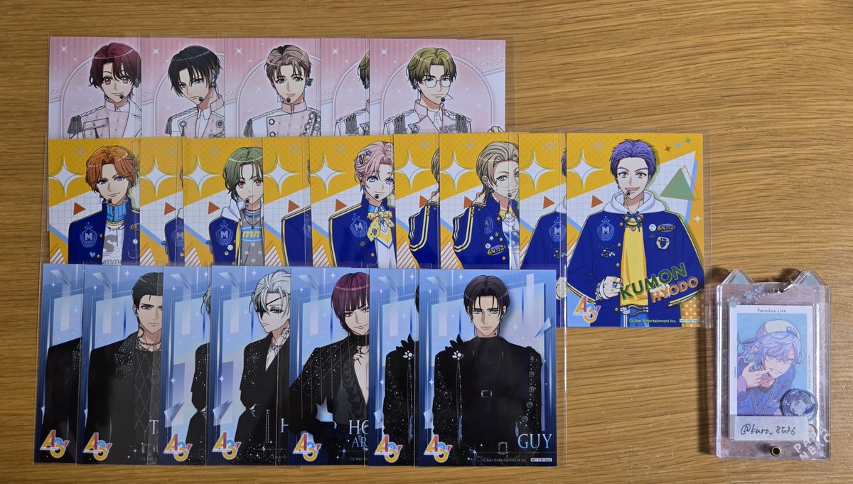 kuro_8526's tweet photo. 【交換】A3!　エースリー　IDOL REWRITEフェア　特典

【譲】咲也、真澄、綴、千景2、天馬、幸2、椋2、一成2、九門2、丞2、密2、誉、ガイ2

【求】莇、太一、東 > 万里、十座、臣、左京

郵送または仙台手渡し
9/30池袋手渡し
検索からもお気軽にお声がけください。 https://t.co/39d9zlgL4p