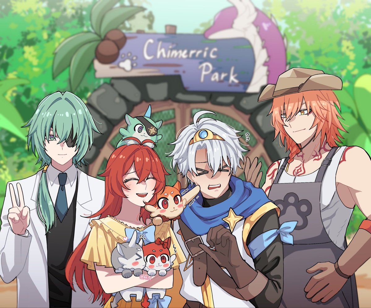 shr1mpu_'s tweet photo. — Chimerric park date and first experience!
#Anaxagoras #Phainon #Mydei #Diluc #honkaistarrail #Genshininmpact #Anaxaluc #Phailuc #Myluc https://t.co/I0Ryot0Cgi
