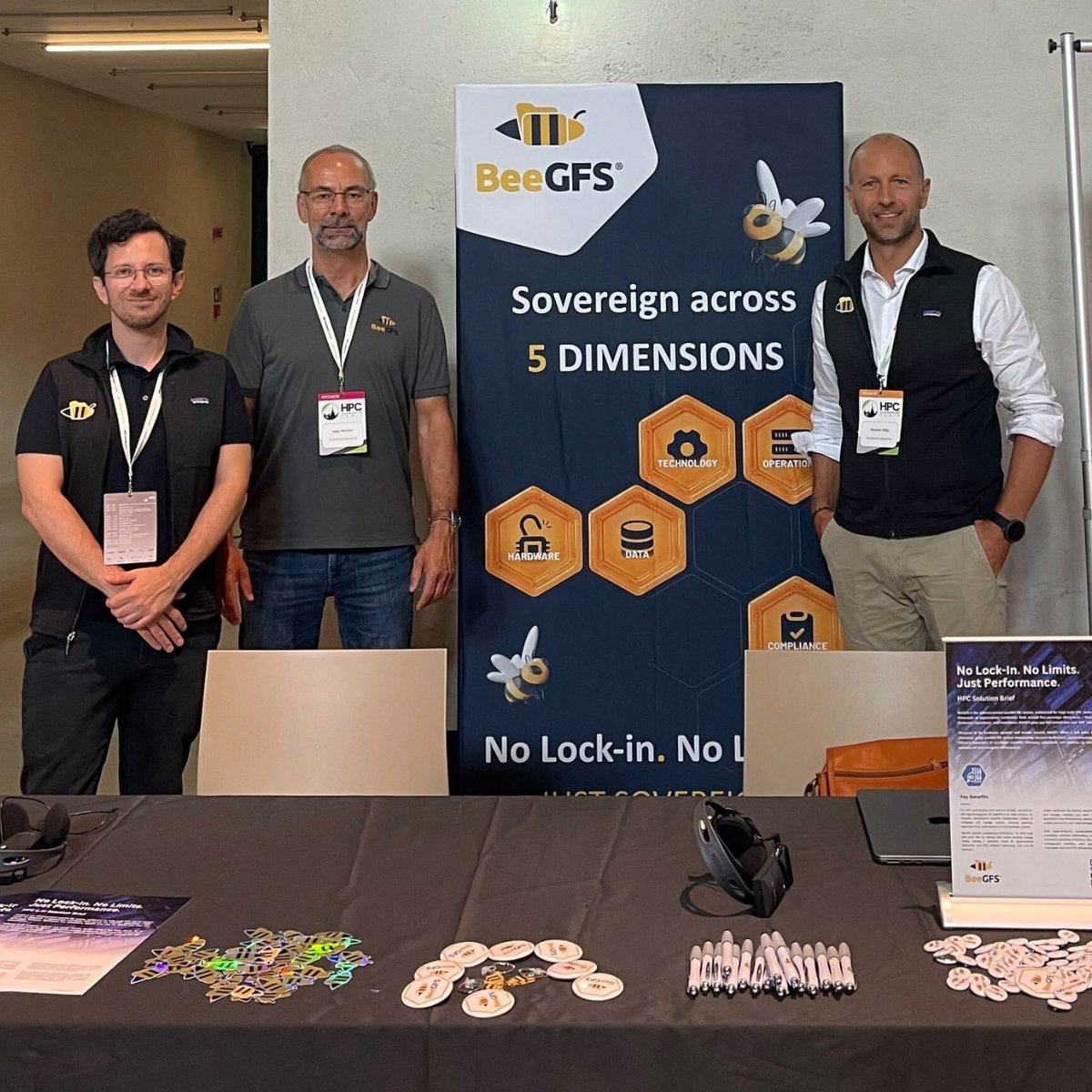 ThinkParQ's tweet photo. The BeeGFS team is in Turin for the HPC Roundtable Italy! 
Great to connect with the HPC community and talk parallel storage, sovereignty and everything BeeGFS. 

https://t.co/R6R8ZM3NfY https://t.co/eWQMz9iLlh