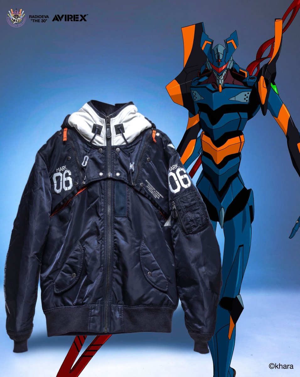 ModernNotoriety's tweet photo. AVIREX x EVANGELION MARK.06 https://t.co/hfJxdP2bxB
