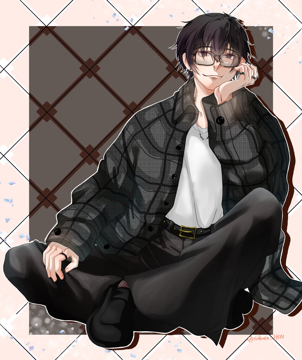 sakura_HSN's tweet photo. 👓
 #イラスト  #メガネ男子  #オリキャラ https://t.co/SnzIErDNZT
