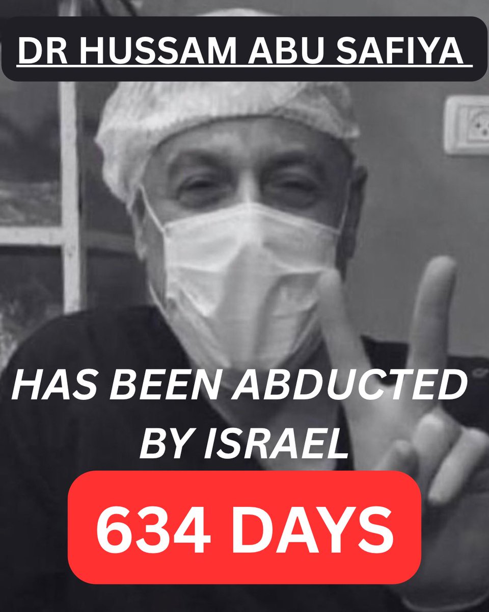 IrishhcwforPal's tweet photo. Free Dr Hussam Abu Safiya

#FreeDrHussamAbuSafiya
#FreeThemAll https://t.co/4mCB7Y9xuH