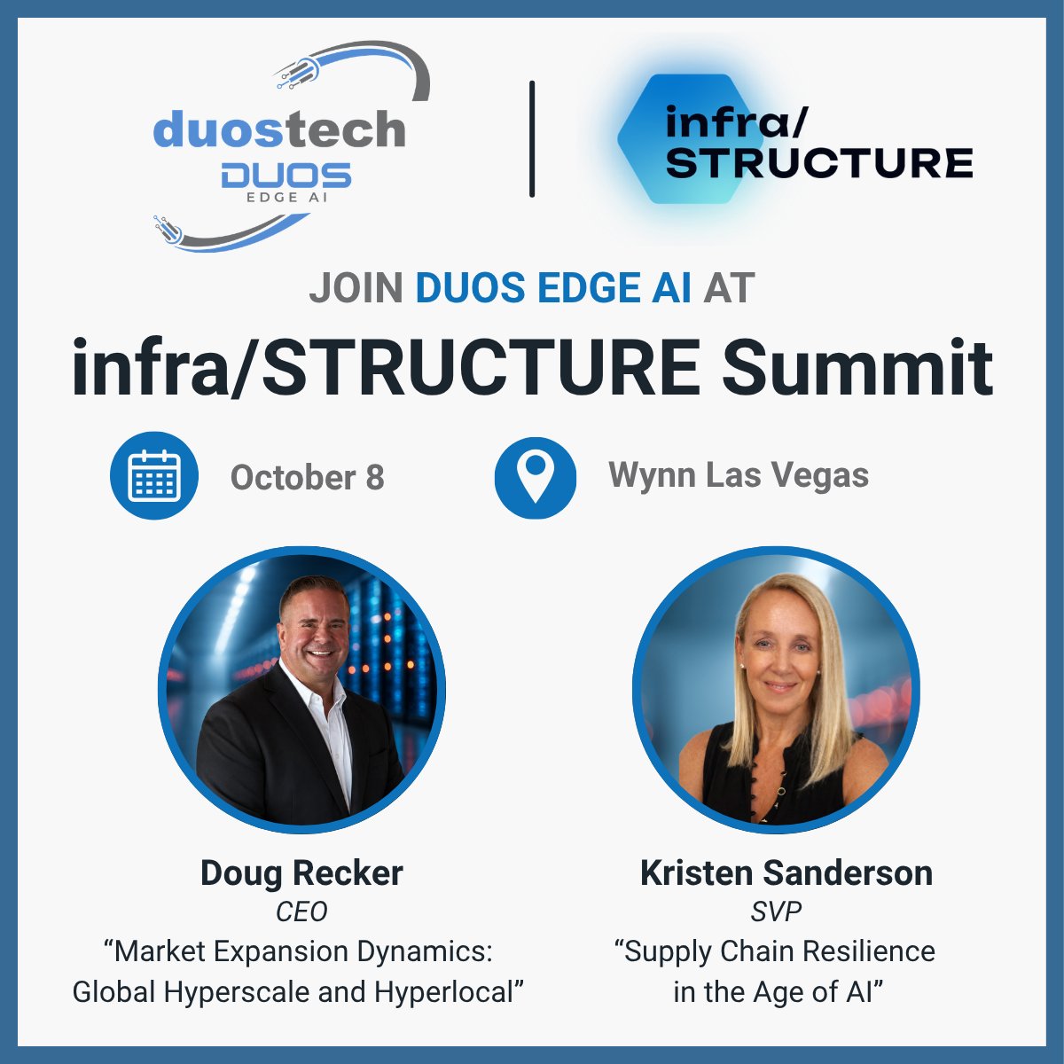 duosEdgeAI's tweet photo. Join us at the infra/STRUCTURE Summit to hear insights from our executive team on how digital infrastructure development is evolving. CEO Doug Recker and SVP Kristen Sanderson will speak in sessions October 8.

#DuosEdgeAI #infraSTRUCTURE #DUOT $DUOT https://t.co/sRGUXtew6K