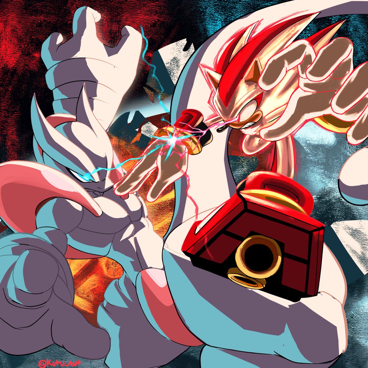 Kotu_tut's tweet photo. SHADOW VS MEWTWO https://t.co/Sbfby6UmWE