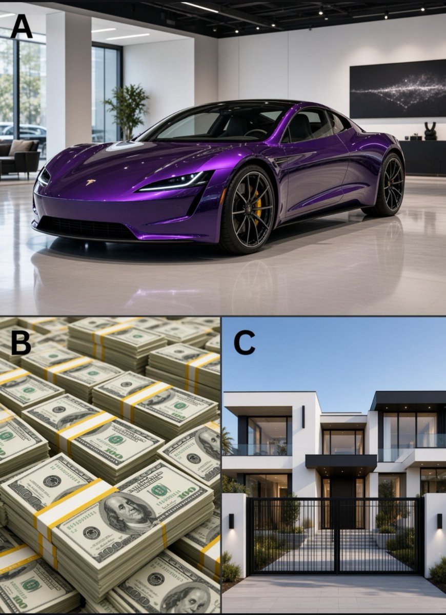 captured_scenes's tweet photo. Which of these would you rather receive as a gift?

A. Fully paid Tesla
B. $100k in cash
C. A paid-off house https://t.co/gph4ln5FqP