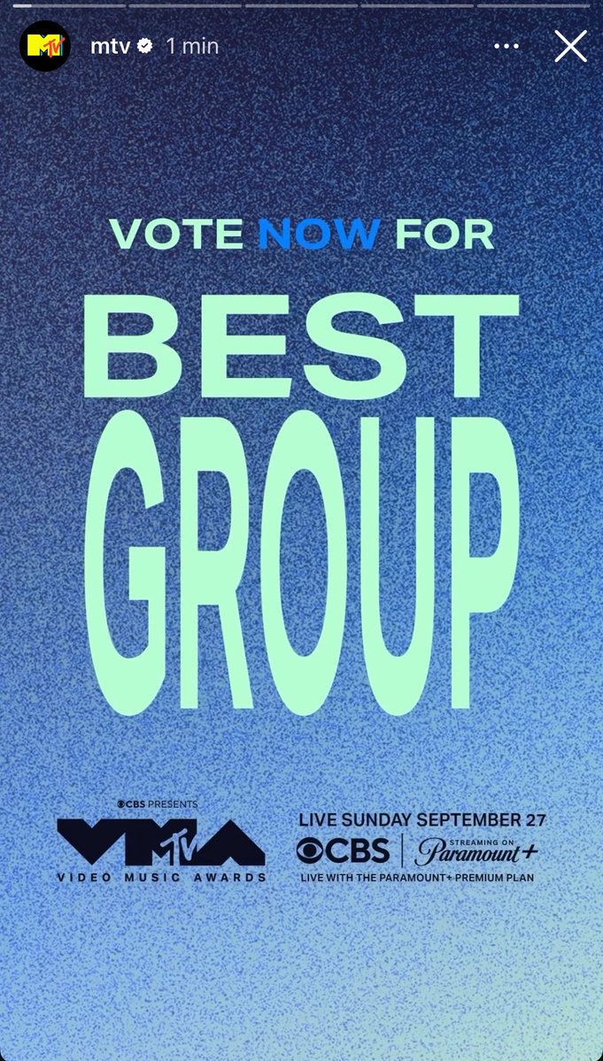 Bangtan7_Stream's tweet photo. A new voting day has begun in the "Best Group" category of the #VMAs  2026!

You can vote in MTV's Instagram stories by clicking on #BTS in the poll.

🔗 https://t.co/swv2CvU8ho… https://t.co/gDw6IjZmmM