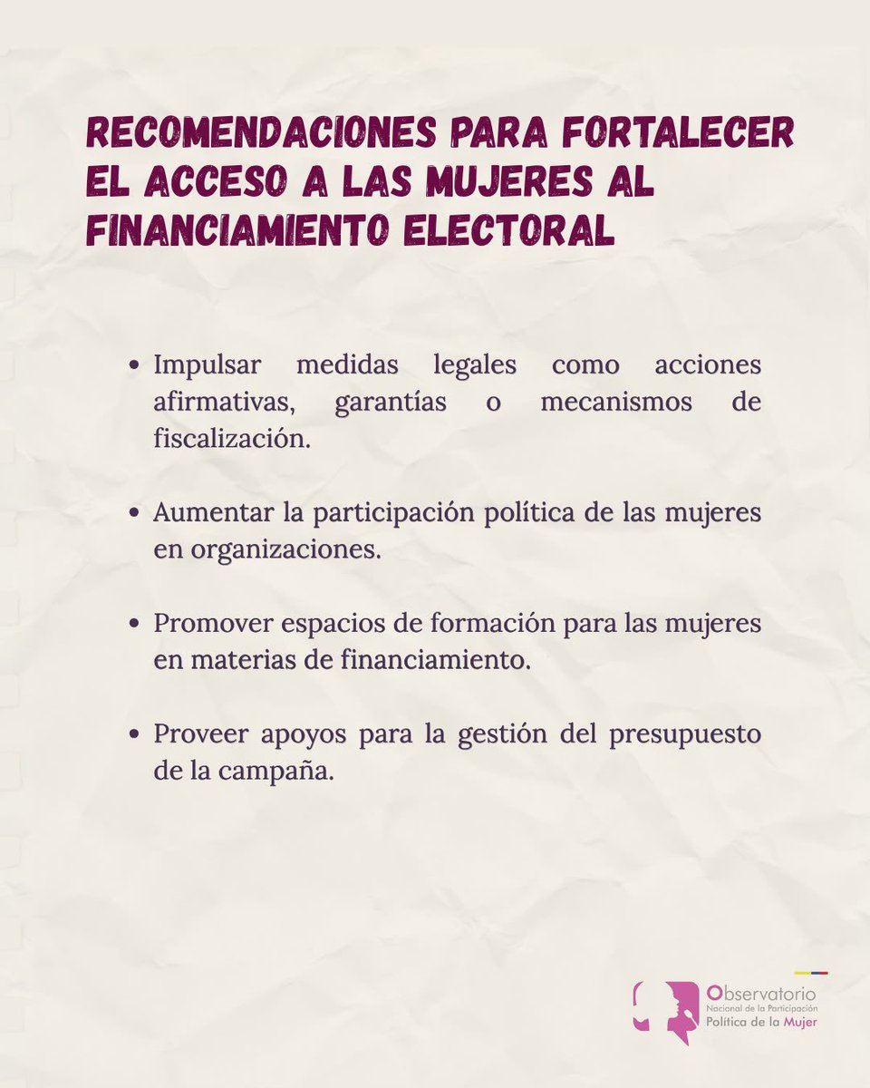 Obs_MujeresEc's tweet photo. ¿Con qué recursos hacen campaña las mujeres?

Hablar de participación #política también implica hablar de dinero. Y aunque existen mecanismos de financiamiento público para las campañas electorales,
¿realmente estos recursos llegan a las mujeres de manera equitativa? https://t.co/n2F1vFPoYo