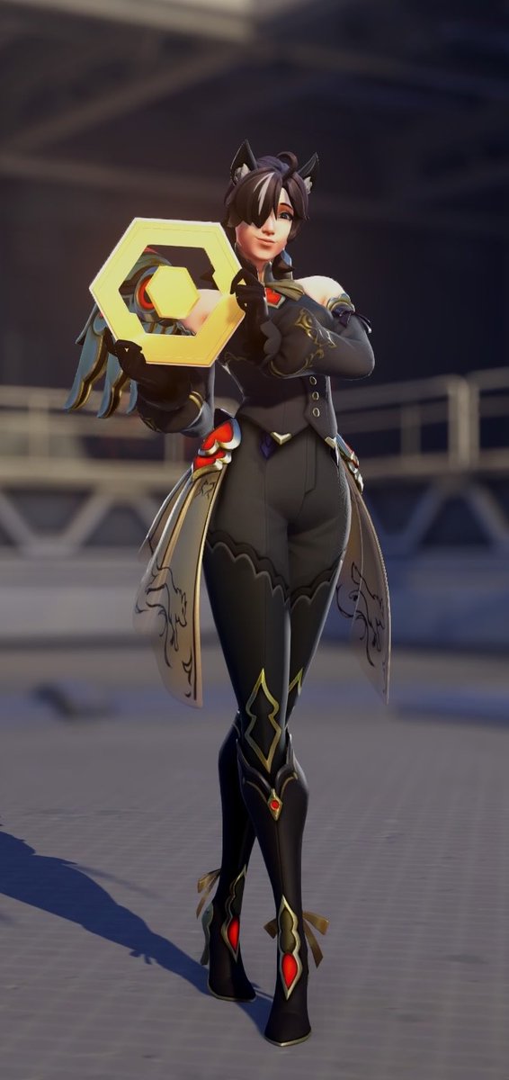 fluttrrshy's tweet photo. i love when they give mercy pants !! she looks so cute https://t.co/JQdKb3AfwX