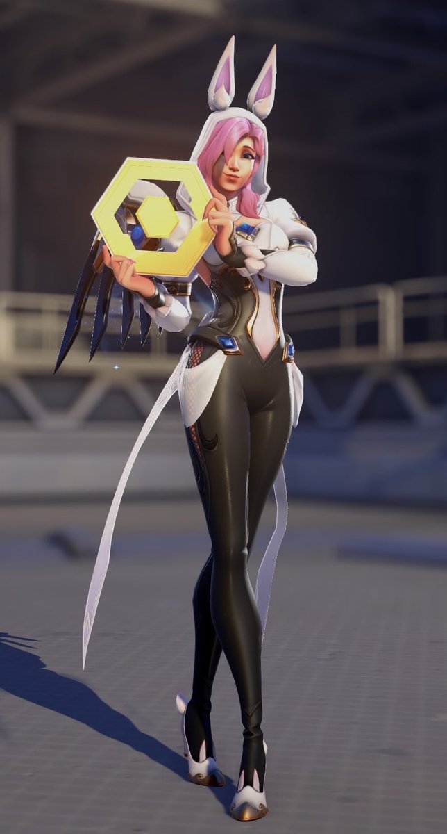 fluttrrshy's tweet photo. i love when they give mercy pants !! she looks so cute https://t.co/JQdKb3AfwX