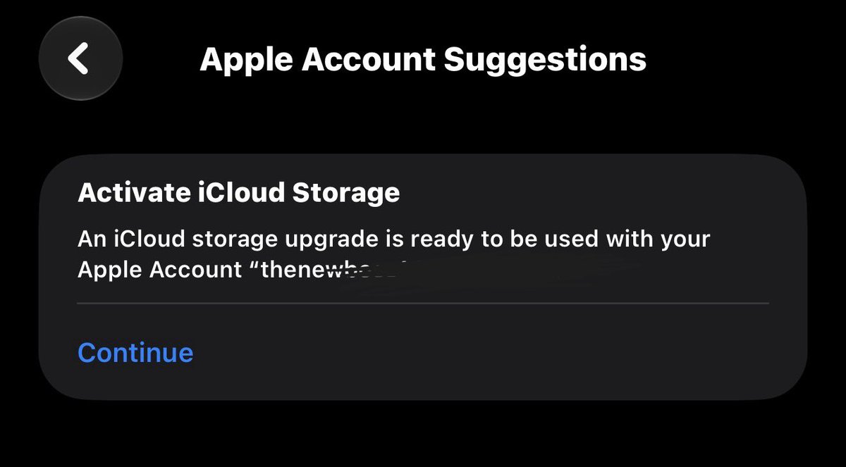TheNewBoss1's tweet photo. IS ANYONE ELSE GETTING THIS iCLOUD BUG? 😭💀

My settings app keeps showing a permanent red notification saying: "Activate iCloud Storage” 

I literally have the 2TB plan and I'm only using 566GB... 

🛠️ HOW TO FIX IT? 

#Apple #iOS #iPhone #iCloud #TechTips https://t.co/gxIXeL6KkV