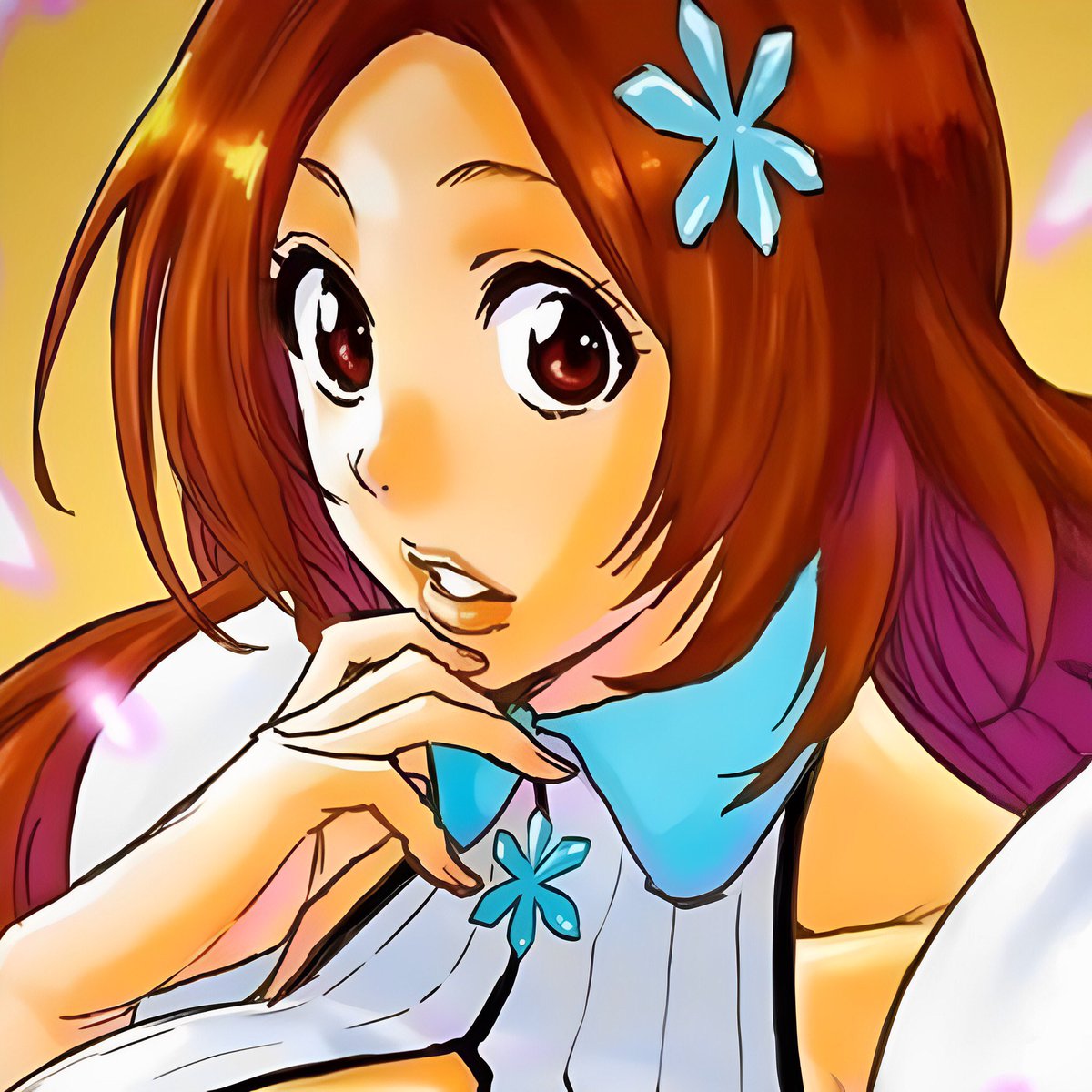 teamkarakura's tweet photo. Ichigo, Orihime and Uryuu illustrations by Masashi Kudo. https://t.co/jvQNkq8lgF