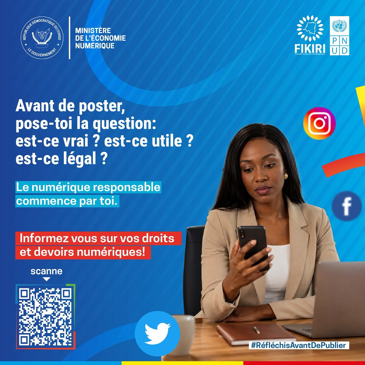mabubunicolas's tweet photo. Avant de poster, pose-toi trois questions simples : est-ce vrai ? Est-ce utile ? Est-ce légal ? 
Prendre quelques secondes pour réfléchir peut éviter de propager une fausse information, de porter atteinte à quelqu’un ou de créer un problème. https://t.co/X8jQr3jOBP
