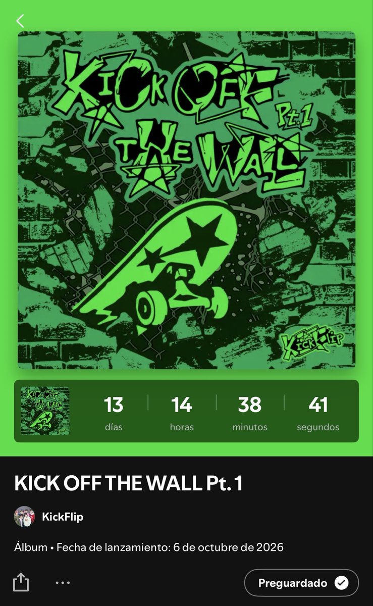 kfp_arg's tweet photo. Weflip! Comenzó la cuenta regresiva para el lanzamiento del 5to mini álbum de Kickflip en Spotify 🎧🧩

Puedes hacer el pre-save ahora, no lo olvides! 

🔗 https://t.co/Zxi6TldyUt

#KICKOFFTHEWALL_Pt1
#KickFlip #킥플립 https://t.co/SaIZjY79DP