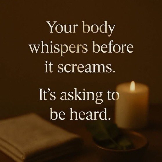 BammelDonald's tweet photo. The truth is, that tightness in your shoulders and ache in your lower back aren’t always random. They can be your body’s way of asking you to slow down and pay attention.

Your body speaks before it screams. Give it the care it deserves.

Book your massage session today. https://t.co/FnuGhleuqC