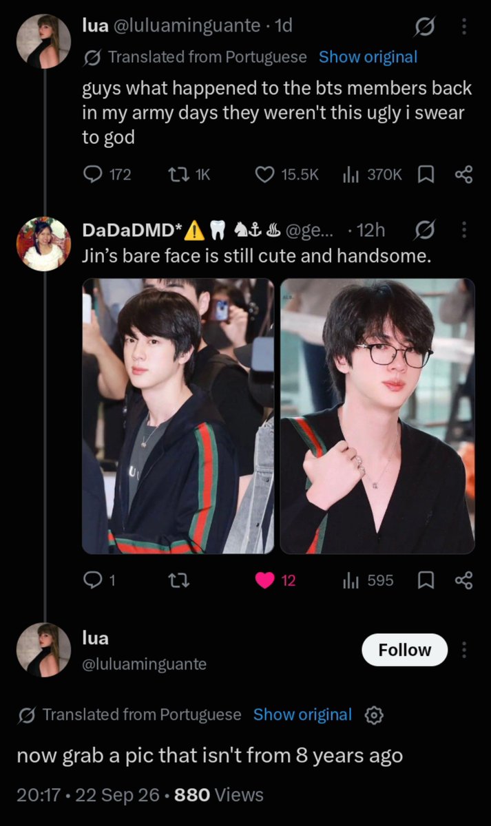 LoveHateHimMin's tweet photo. Jin vampire confirmed by antis

 cred @ALittleBraver92 🙂‍↕️ https://t.co/rJS4TKbNka