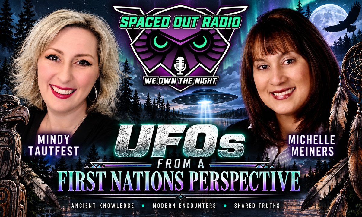👽 What can Indigenous perspectives reveal about UFOs and UAP?
Tonight on Spaced Out Radio, Dave Scott welcomes Mindy Tautfest & Michelle Meiners for a conversation about UFOs from a First Nations perspective.
🪶 Indigenous knowledge
🔎 UFO/UAP investigation
🌌 High strangeness
🛸 Unexplained phenomena
📅 Sept. 22
⏰ 9 PM Pacific
What questions would you ask?
#UFO #UAP #SpacedOutRadio #FirstNations #Paranormal