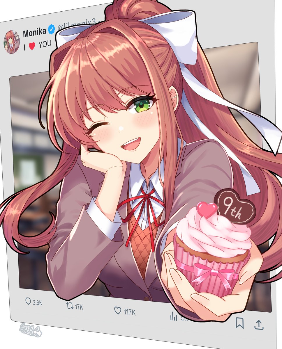 JorgeyWater's tweet photo. Happy 9th Anniversary!
#DDLC #Monika https://t.co/PCOTIJz99D