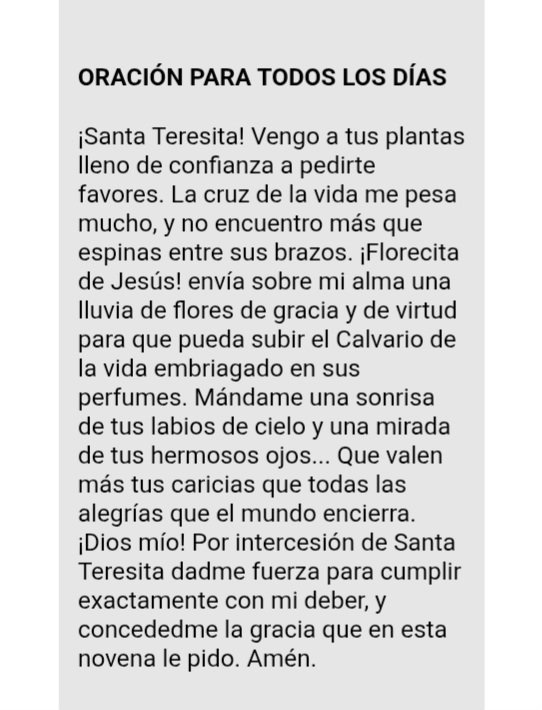 JuntosRecemos's tweet photo. Hoy comienza la novena a Santa Teresita https://t.co/navBKMK1eX