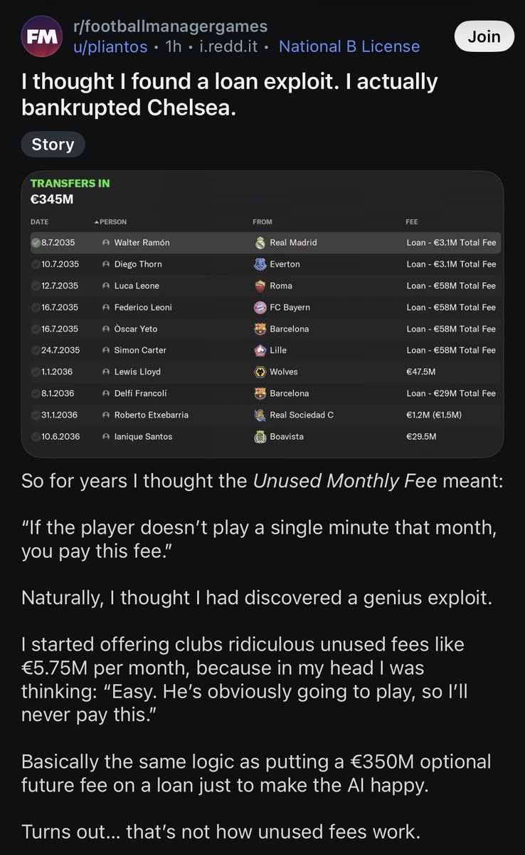 nocontextfm1's tweet photo. Someone accidentally bankrupted Chelsea on Football Manager… 😭 https://t.co/d8vruPZdJR