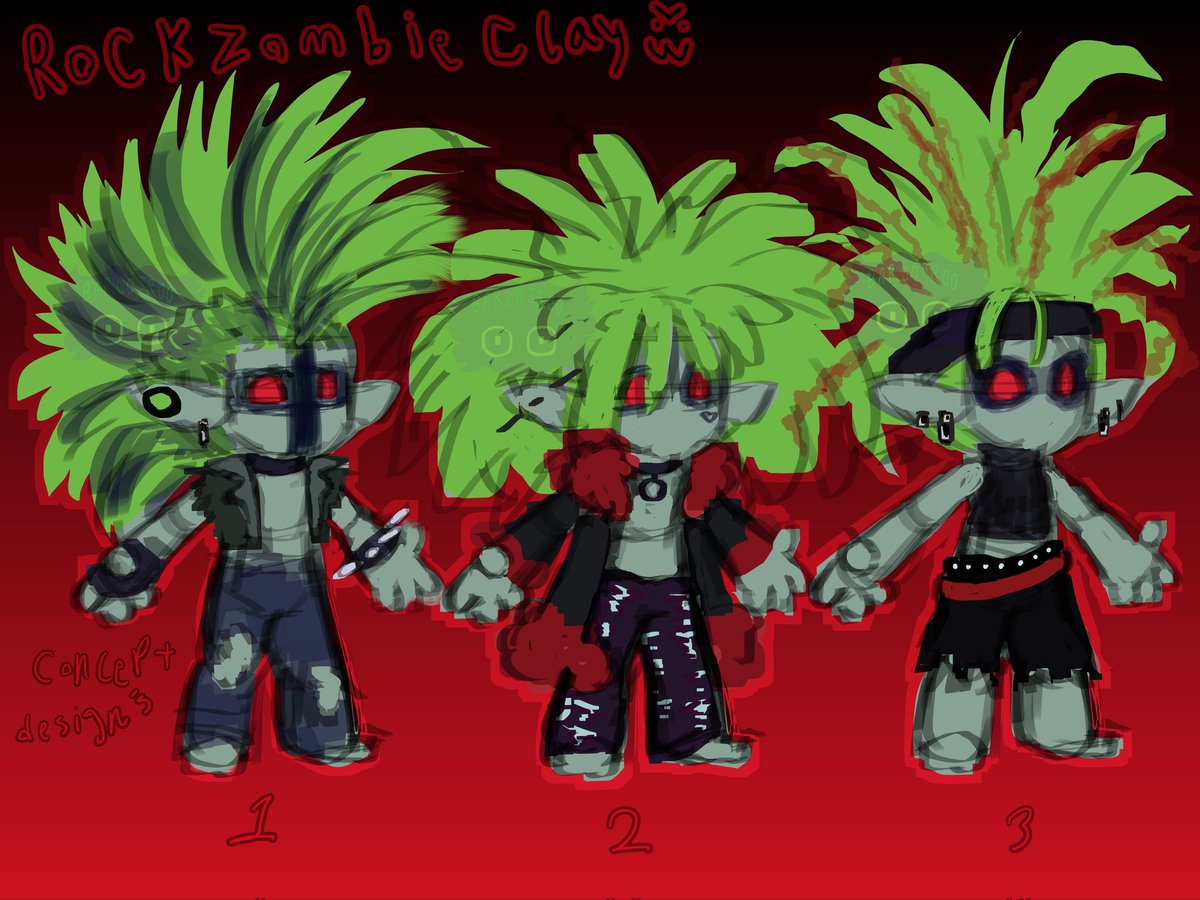 BarootRoo's tweet photo. Rock zombie cliva yey #trollstwt #trollsclay #trollsviva https://t.co/S68zvCg396