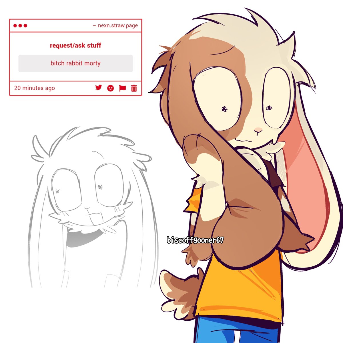 biscoffgooner67's tweet photo. i love how the eyes keep getting bigger
#rabbitmorty kinda cute https://t.co/HWYytHAfwu
