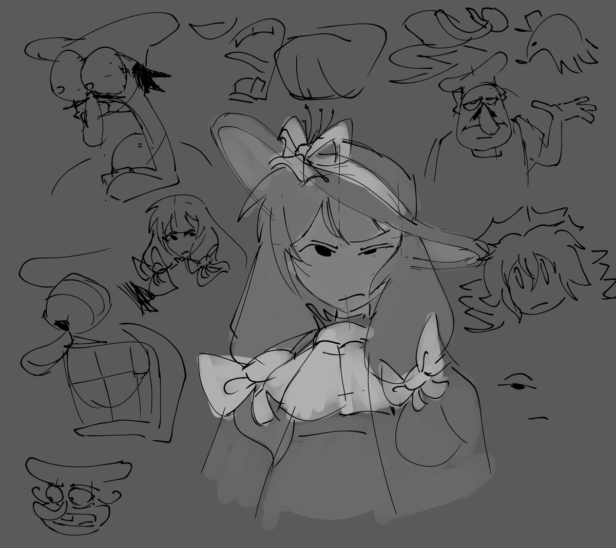 CarolUndertal's tweet photo. sketch compilation from the past 2 days!!! 

#frozensoul #pizzatower https://t.co/59bcLOsYe0