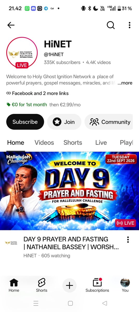 big_saaamm's tweet photo. 🚨 Impersonator alert
Channel: HiNET https://t.co/G9cmIw0lyr
Claiming to stream Pastor Nathaniel Bassey's #HallelujahChallenge 

this is NOT his official channel.
Official: @nathanielbasseymain
Please report it: https://t.co/G9cmIw0lyr
#HallelujahChallenge2026 https://t.co/Dh95sYjDib