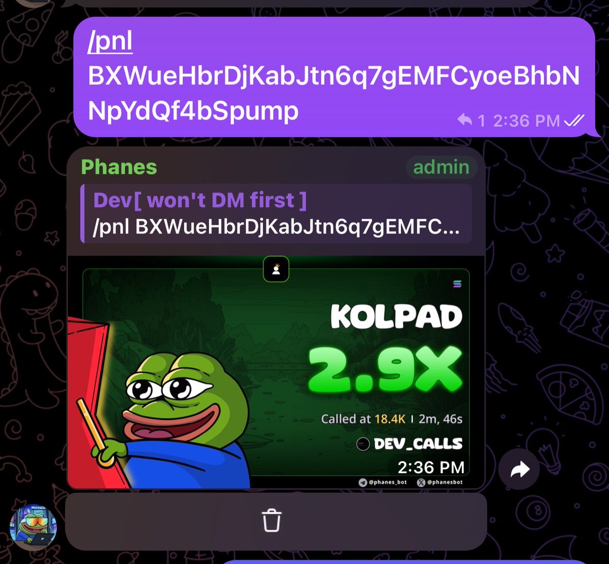 Dev_calls1's tweet photo. 2X call on $KOLPAD
Ca;

BXWueHbrDjKabJtn6q7gEMFCyoeBhbNNpYdQf4bSpump https://t.co/J37HrtmT5H