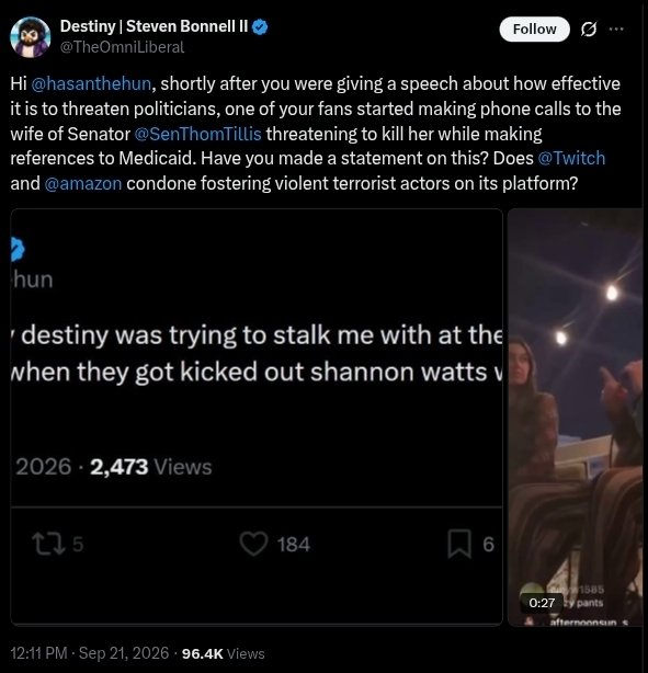 DestinyApostate's tweet photo. Destiny doesnt even make, write, and post his own tweets.
"What is the Hasan twitter thing?" "you responded to some tweet"
"Oh, is this the one I responded to today?"
"I don't even remember which tweet"
After reading Hasan's post "Oh what about.., I dont know anything about this" https://t.co/AxBPajevus