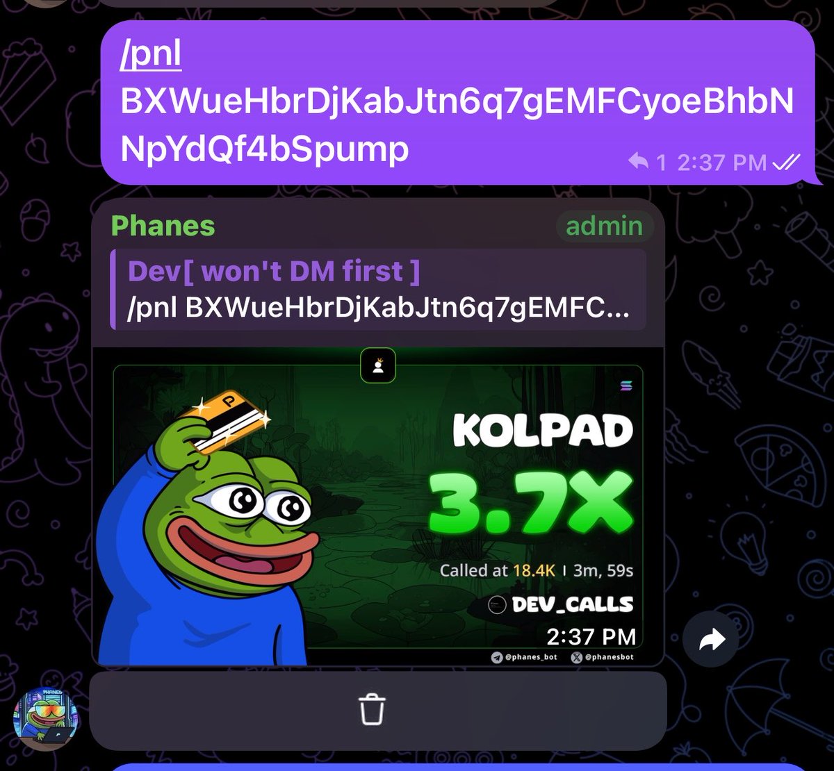 Dev_calls1's tweet photo. 3X call on $KOLPAD
Ca;

BXWueHbrDjKabJtn6q7gEMFCyoeBhbNNpYdQf4bSpump https://t.co/fOnDs5MilW