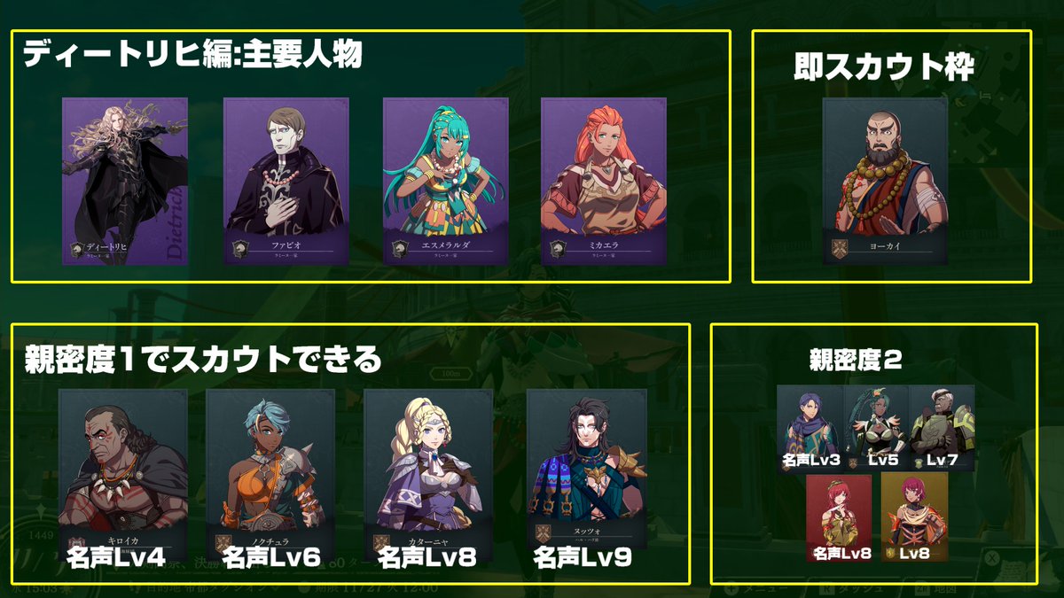 CLK0828's tweet photo. 万紫千紅各ルート仲間にしやすいキャラ達です！ https://t.co/dzYdzfPGpf