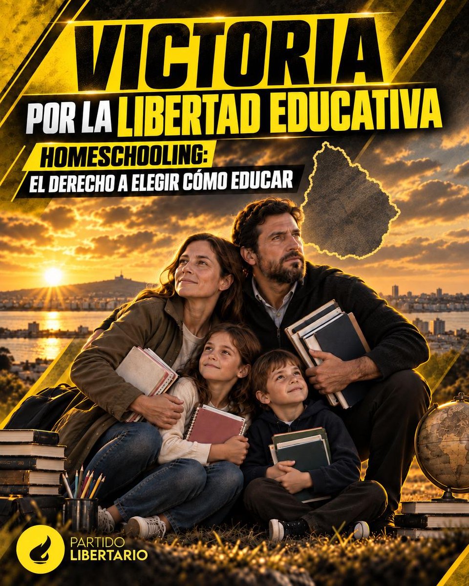 LibertarioUy's tweet photo. Desde el Partido Libertario del Uruguay saludamos a las familias menonitas de Florida: Ellos le ganaron al Estado.
La Suprema Corte acaba de decir lo que ANEP no quería oír: los hijos no son del sistema. Son de los padres.
Educar no es encerrar al niño en un aula oficial para inyectarle el pensamiento único. La currícula no es feudo de un sindicato ni caja de su cúpula. Es el plan de vida de cada familia.
Cuando el Estado y el gremio pelean por controlarla, no defienden niños. Defienden poder.
Esta victoria no es solo de los menonitas. Es de todo padre uruguayo que no quiere que unos burócratas decidan sobre la educación de su hijo.
Menos Estado. Más libertad.#PartidoLibertario #PLU #LibertadDeEnseñanza #Homeschooling #Menonitas #ANEP #MenosEstado #Uruguay #Art68 #LosHijosNoSonDelEstado