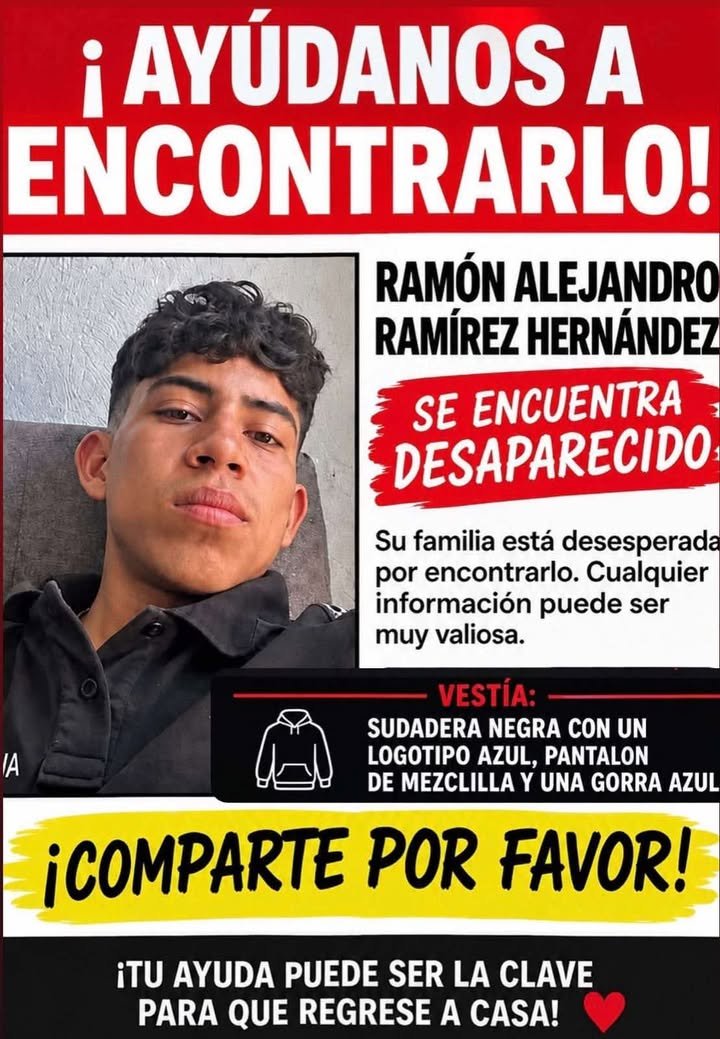 Trafico_ZMG's tweet photo. #ServicioSocial 👇¿Has visto a Ramón?  Su familia reporta que se le vio por última vez el domingo por la tarde, en el municipio de Tonalá. Cualquier dato que ayude a dar con su paradero, comunícalo a las autoridades. https://t.co/a2XYupppf9
