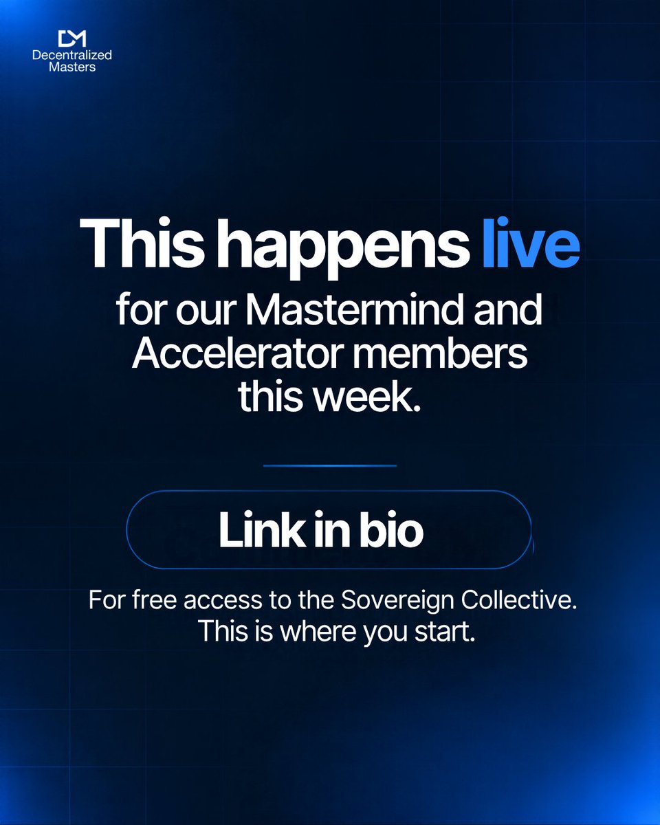 DecenMasters's tweet photo. We've called price levels for months. This week we grade every one live, no cherry-picking. Link in bio for free access to Sovereign Collective. https://t.co/UKbTVoevuq