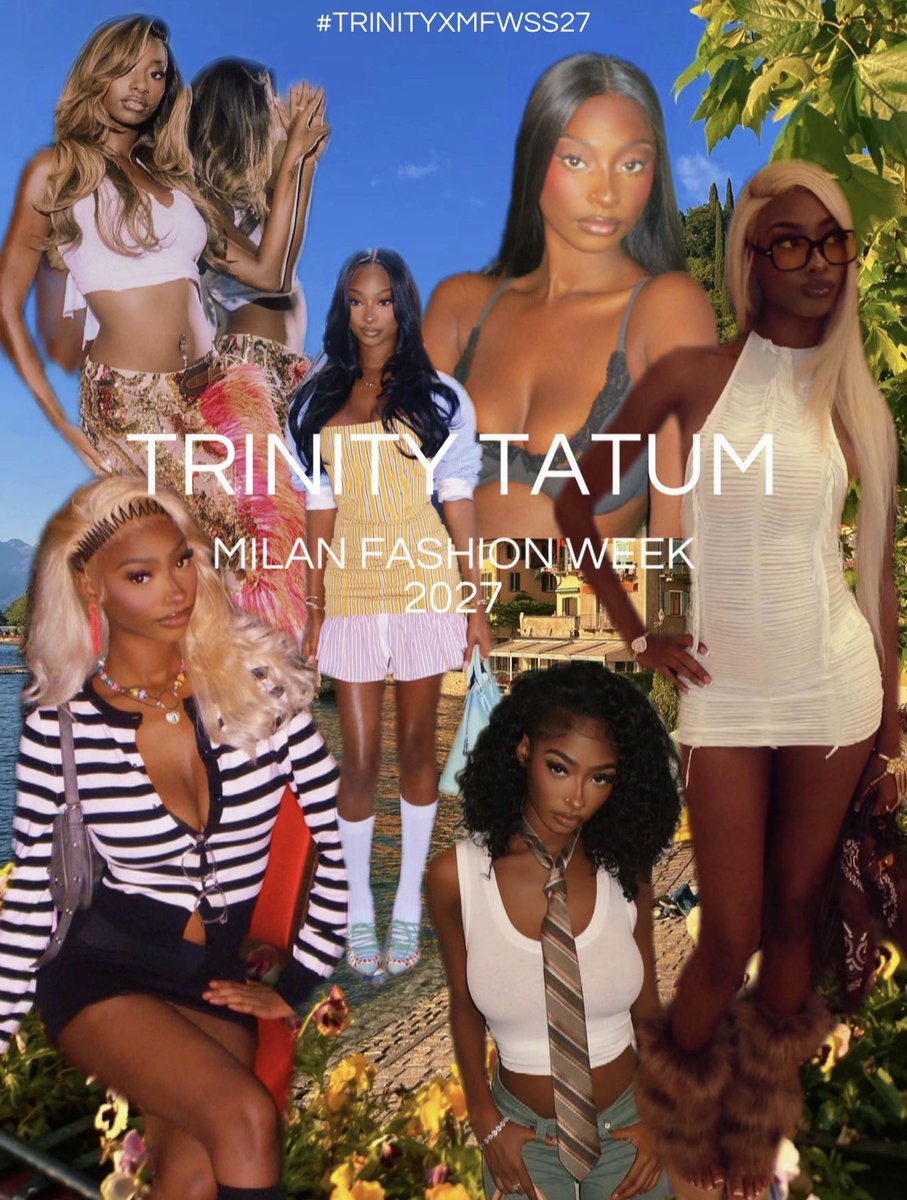 youhaventexplor's tweet photo. We in Milan this week for the Trincess🦌🦌 for any clarity, hashtags to use: #TrinityXMFWSS27 and when with a brand, at an event or show it's #/TrinityXBrandSS27 with the brand name💋(so for example if she at the DSquared2 event it will be #TrinityXDSquared2SS27)
Reposting + liking + commenting on posts using the hasthtag also boosts it further‼️