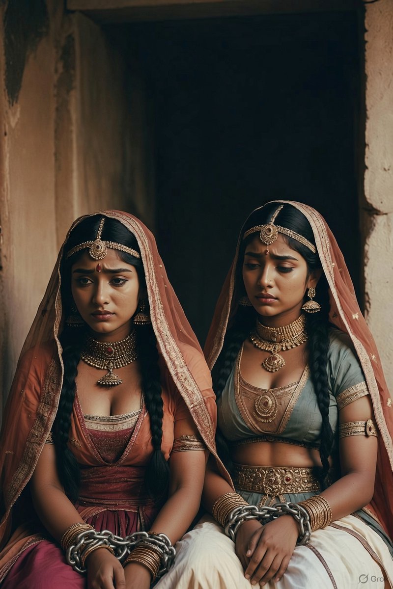 NeenaRai's tweet photo. Eid of Horrors for Princesses and Noblewomen Who Missed Jauhar.

Ibn Battuta describes the Eid celebrations of Sultan Muhammad bin Tughluq, who ruled the Delhi Sultanate from 1325 to 1351. He says: “Then enter the musicians, the first batch being the daughters of the infidel rajas — Hindus — captured in war that year. They sing and dance, and the sultan gives them away to the amirs and a'izza. (The amirs are commanders or high-ranking nobles, and the a’izza are other powerful men in the sultanate). 

Then come the other daughters of the infidels who sing and dance; and the Sultan gives them away to his brothers, his relations, his brothers-in-law and the maliks' sons.

This court is usually held in the afternoon; and on the following day also it is held at the same time and in the same order when female singers are brought in. They sing and dance, and the sultan gives them away to the chief slaves. 

And on the third day the sultan gets his relatives married, and gifts are made to them. And on the fourth day the male slaves are manumitted; on the fifth day the female slaves are manumitted, and on the sixth day he makes the male slaves marry the female slaves. On the seventh day he gives away alms on a very large scale.”

Ibn Battuta was a 14th-century Moroccan Muslim explorer who travelled from Africa to India and the Middle East to China. He wrote a travelogue, The Rihla of Ibn Battuta. The Arabic word rihala or rehala means ‘journey’ or ‘voyage’, or ‘travelogue’. Rihalas often recorded a traveller’s experiences, local customs, politics, and historical events across the Islamic world and beyond. In his book, he describes the pitiable condition of Hindu princesses, noble women, and other girls. 

Manumitted means released from slavery or servitude by an owner. This usually occurs when slaves convert to Islam, not otherwise. This was a part of jihad on Hindus. In these cases, the slaves were likely held in captivity for a while. Since males older than 12 were killed, it is quite certain that they were converted and circumcised. They could also be the children of slave men and women whose children were also born as slaves, as per Islamic law at the time. Perpetual slavery till eternity was allowed by their law.  

The Islamic jihad on Hindus has been so brutal that many researchers call it ‘the largest genocide in human history.’ Koenraad Elst explains how the genocides were executed. 

He says: “Apart from actual killing, millions of Hindus disappeared by way of enslavement. Slaves were likely to die of hardship; e.g. the mountain range Hindu Koh, ‘Indian mountain’, was renamed Hindu Kush, ‘Hindu-killer’, when one cold night in the reign of Timur Lenk (1398-99), a hundred thousand Hindu slaves died there while on transport to Central Asia. 

Though Timur conquered Delhi from another Muslim ruler, he recorded in his journal that he made sure his pillaging soldiers spared the Muslim quarter, while in the Hindu areas, they took ‘twenty slaves each’. Hindu slaves were converted to Islam, and when their descendants gained their freedom, they swelled the numbers of the Muslim community. It is a cruel twist of history that the Muslims who forced Partition on India (1947) were partly the progeny of Hindus enslaved by Islam."

https://t.co/5kBidV5bfz