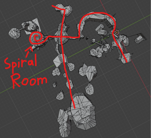 The_Teal_Mask's tweet photo. never been easy to explain this but a friend gave me the model so I can finally show it visually, this strange symbol on both the professor's whiteboard in the lighthouse and the scarlet/violet book cover is a VERY rough map of the Area Zero Underdepths https://t.co/SrS0zc5fp7
