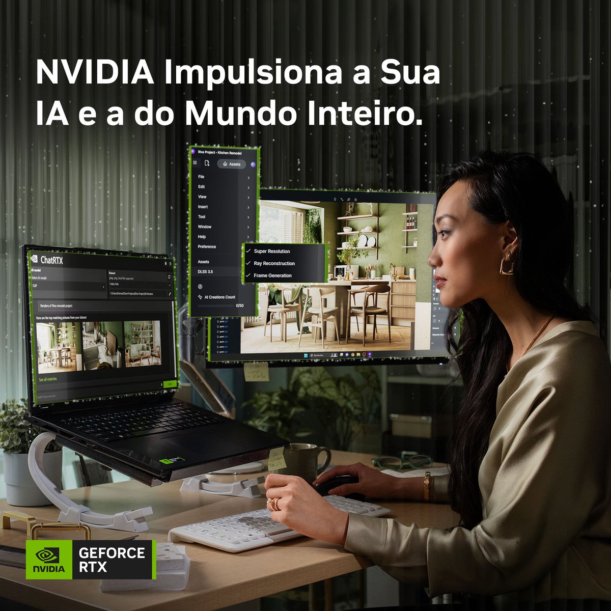jovemnerd's tweet photo. Seu notebook precisa acompanhar trabalho, estudo, criação, games e IA. 💻⚡

Por isso, não olhe só para processador e memória: a GPU importa.

NVIDIA GeForce RTX Série 50 acelera criação e IA e eleva os games com DLSS.

Confira os notebooks: https://t.co/8bfzDymbIC #publi https://t.co/hDIdAASptE