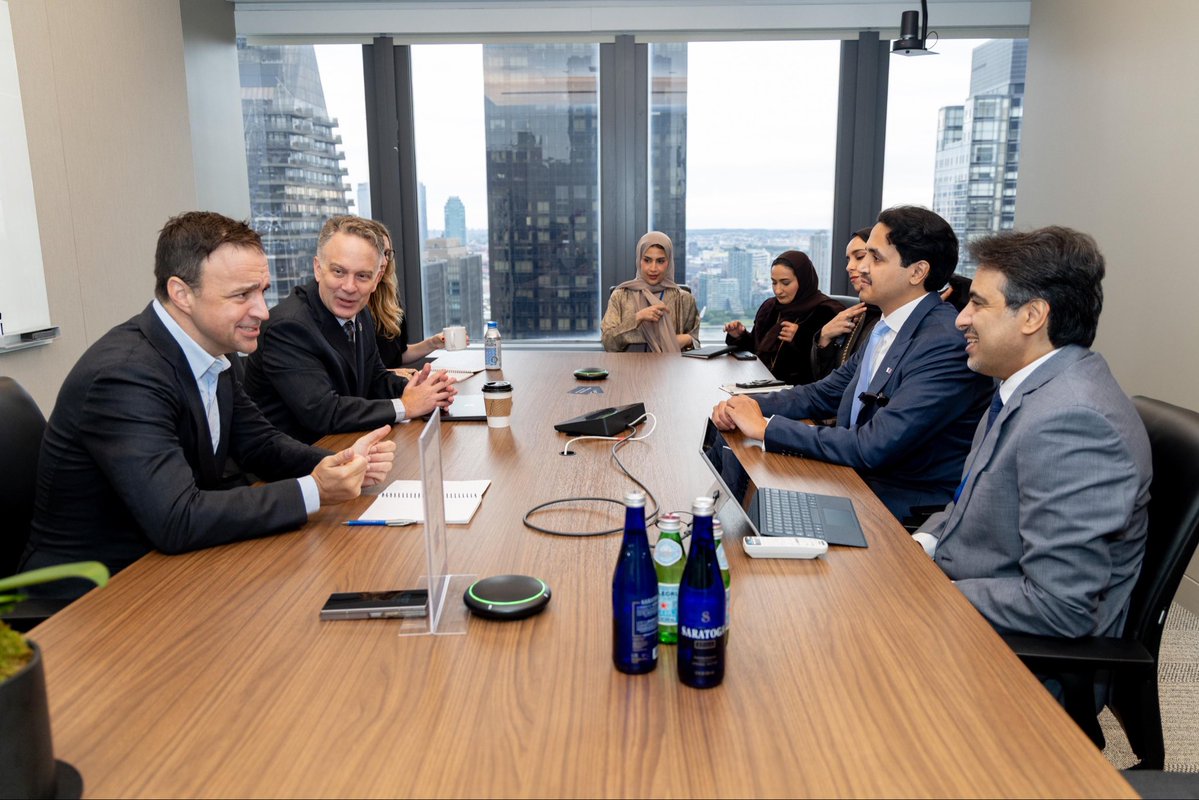 ThanibinHamad's tweet photo. I was pleased to meet with Mr. Justin Spelhaug, President of Microsoft Elevate, to discuss the opportunities emerging at the intersection of AI and development.

As technology continues to transform our world, we must ensure that its benefits are shared more widely, equipping people with the skills, knowledge and tools they need to participate in the economies of the future, particularly in fragile settings.

Harnessing innovation is both a responsibility and a significant opportunity to strengthen resilience, expand opportunity and translate technological progress into lasting development impact.

#QatarUNGA81 |#UNGA81| @qatar_fund| @justinspelhaug