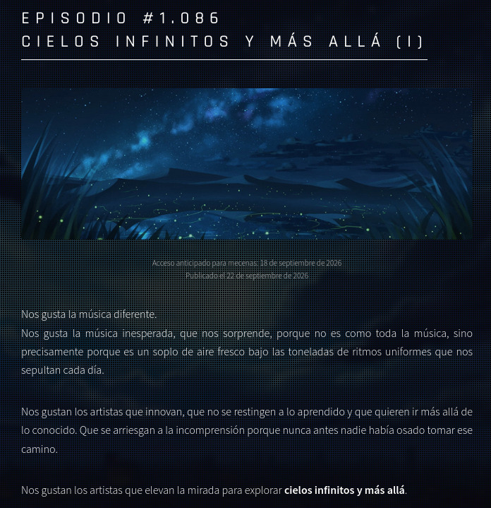 lostfrontier's tweet photo. Hoy es un gran día: ¡hoy hay EPISODIO NUEVO de lostfrontier! 😄
📻 Episodio #1.086 | “Cielos infinitos y más allá (I)“ » https://t.co/dxAqzZQhVI https://t.co/OSjM4LNubf
