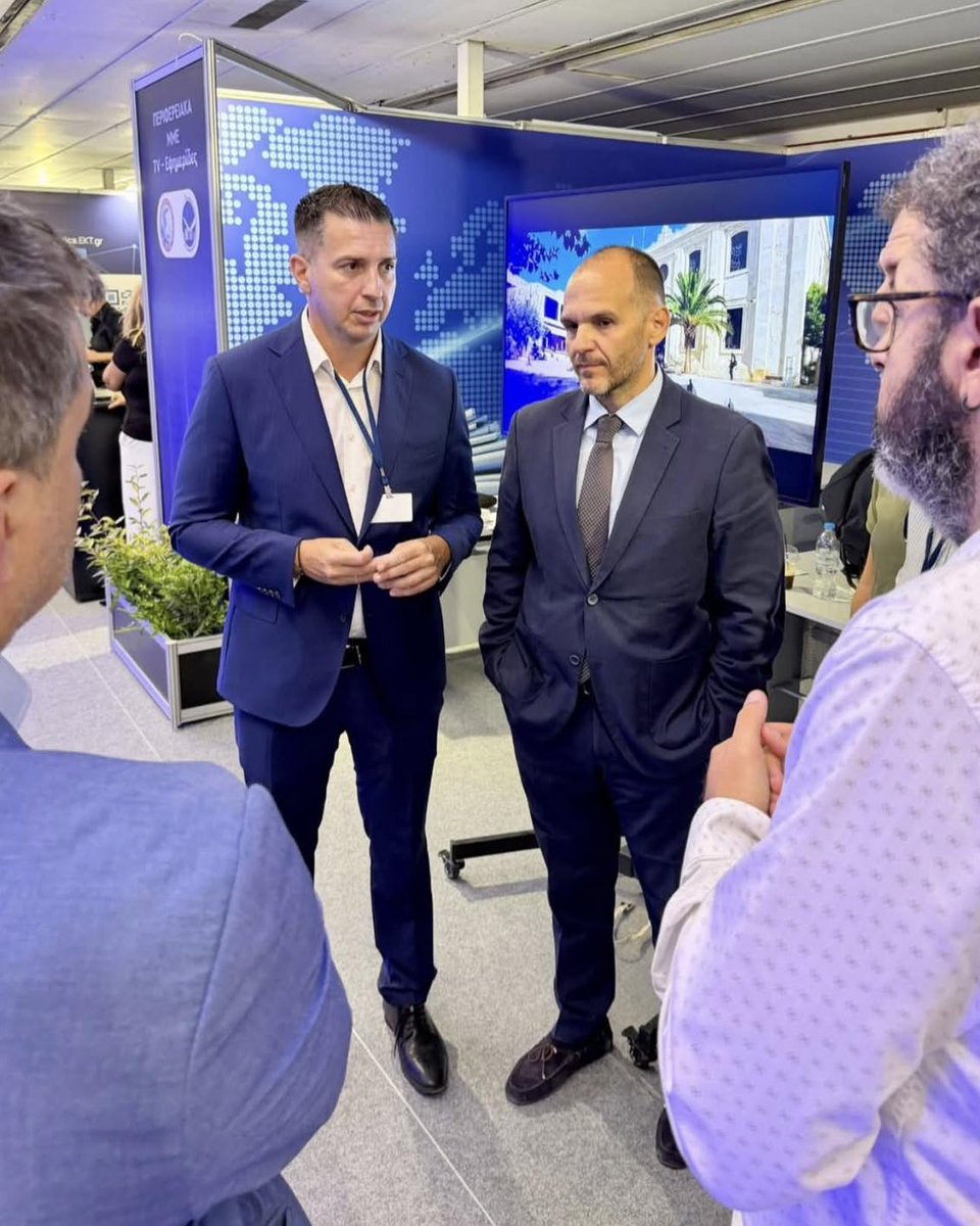 MosesPagliuca's tweet photo. An important discussion on the future and support of the regional press took place at the joint booth of SIPE and EETEP, attended by Secretary General for Communication and Information Dimitris Kirmikiroglou. The sector’s concerns over unequal https://t.co/FID1V0VB3M
