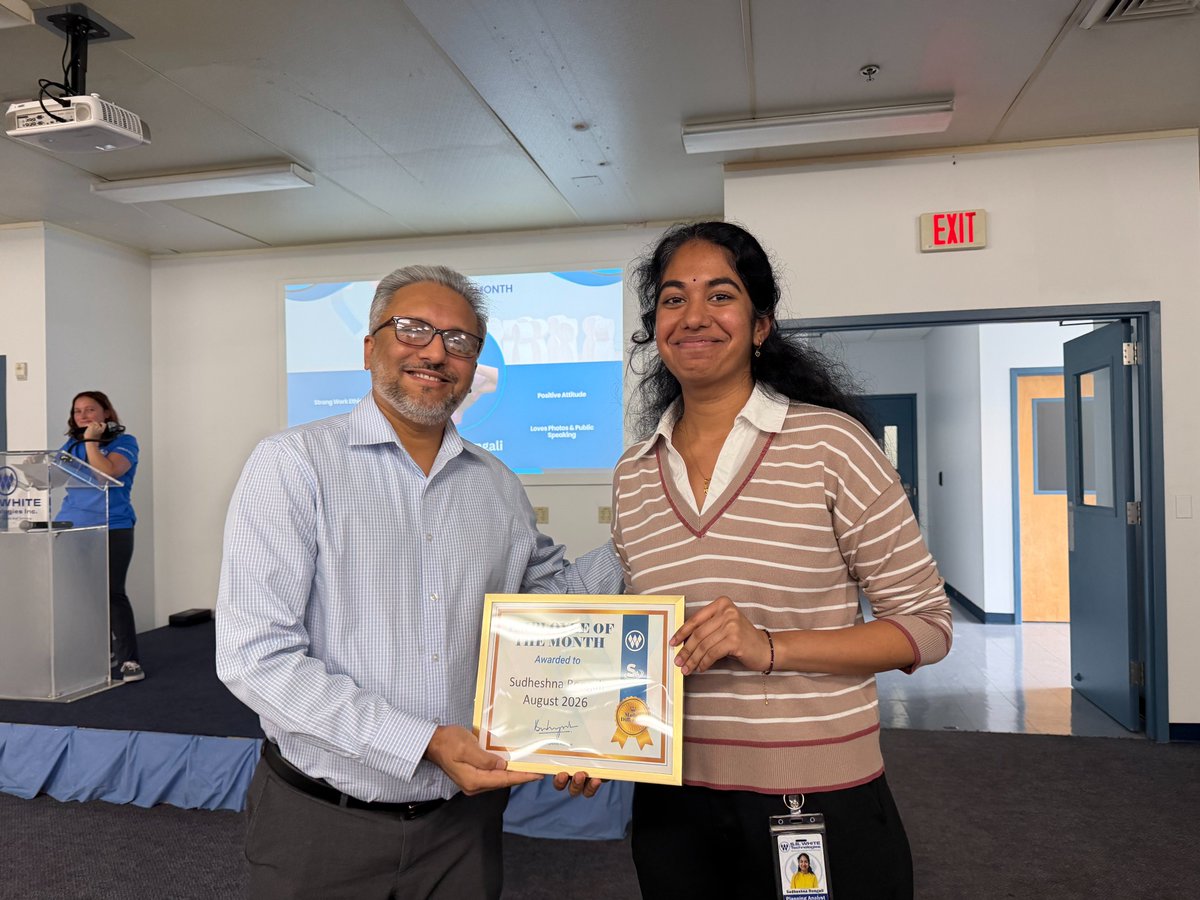 SSWhiteTech's tweet photo. Big congrats to Sudheshna Rongali — someone who never waits to be asked. Sees a gap, jumps in. That's the kind of initiative that makes a real difference around here.

Thank you for always going above and beyond. You've earned this one! 🎉 https://t.co/y1aQZrkf3w