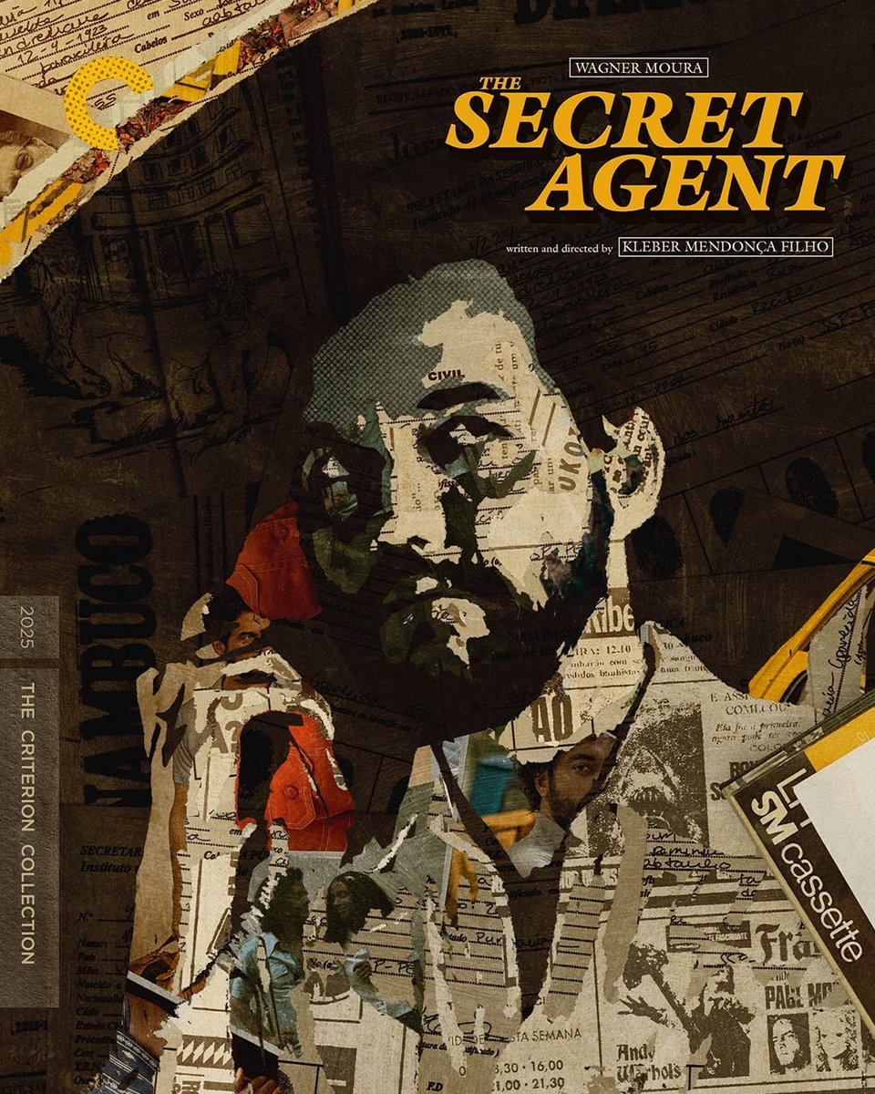 Criterion's tweet photo. Our new 4K edition of @kmendoncafilho's THE SECRET AGENT (2025) has entered the collection! https://t.co/hahpxW0pq4

With an electrifying blend of kinetic punch and elegiac historical sweep, the writer-director connects life under Brazil's twentieth-century military dictatorship to the living present, delivering a kaleidoscopic period thriller pulsing with resonance.