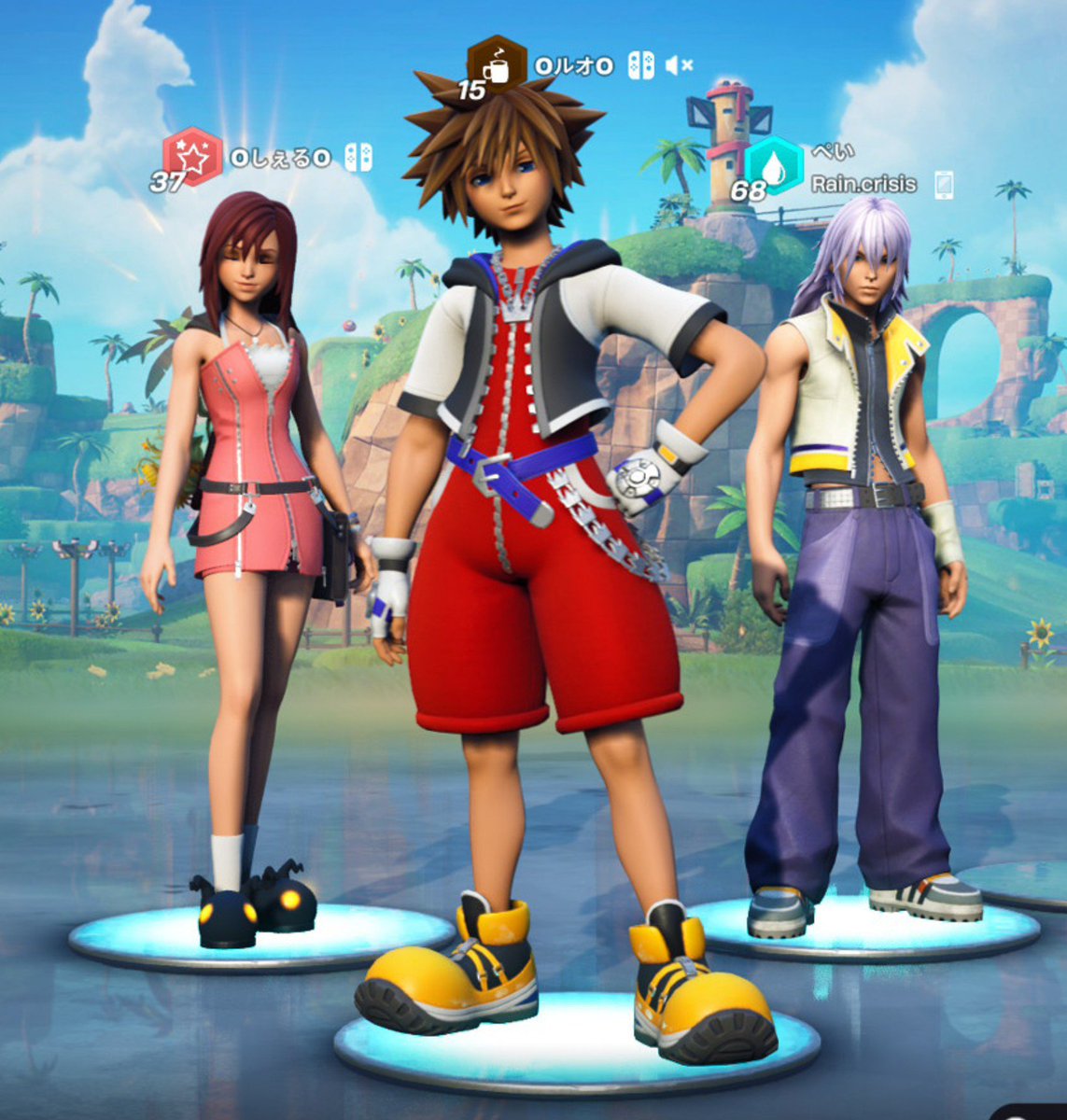 Luo_game_X's tweet photo. わーいプレゼント頂いてみんなでKH揃えてみた☀

＃フォートナイト
＃キングダムハーツ https://t.co/MqTFR9p2FN