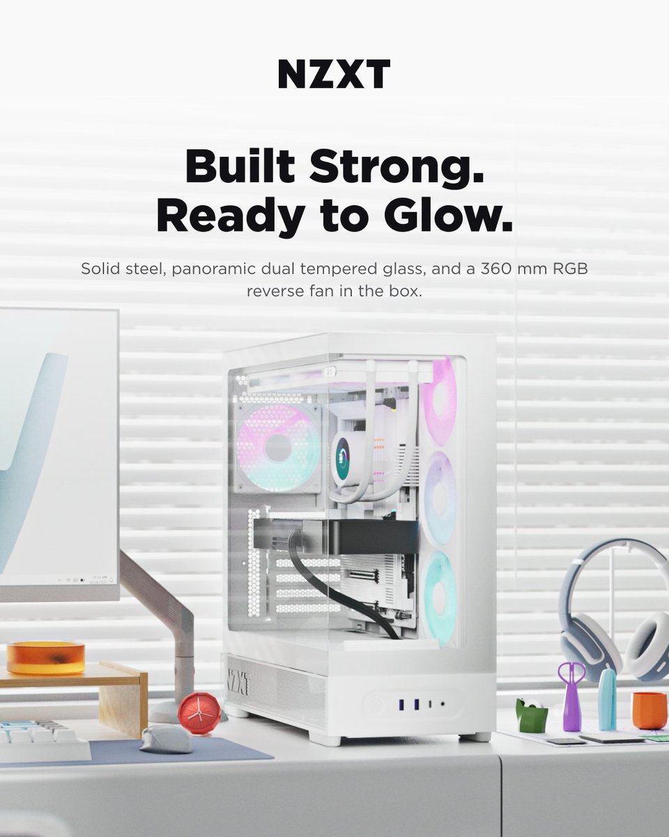 NZXT's tweet photo. The S5 RGB is here!

Solid steel, panoramic dual tempered glass, and an included 360mm single-frame RGB reverse fan.

All for $49.99.

Link in bio! https://t.co/PUv32blTM2