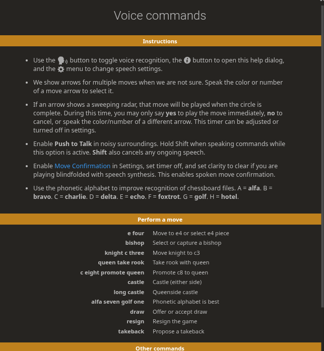 pobletedev's tweet photo. @mormonnegro @chesscom Una forma copada de jugar y aprender a la vez que me parecio muy buena es la funcionalidad de lichess de jugar con el teclado con notation o la de voz, esta buena https://t.co/gOW0RjNA0A