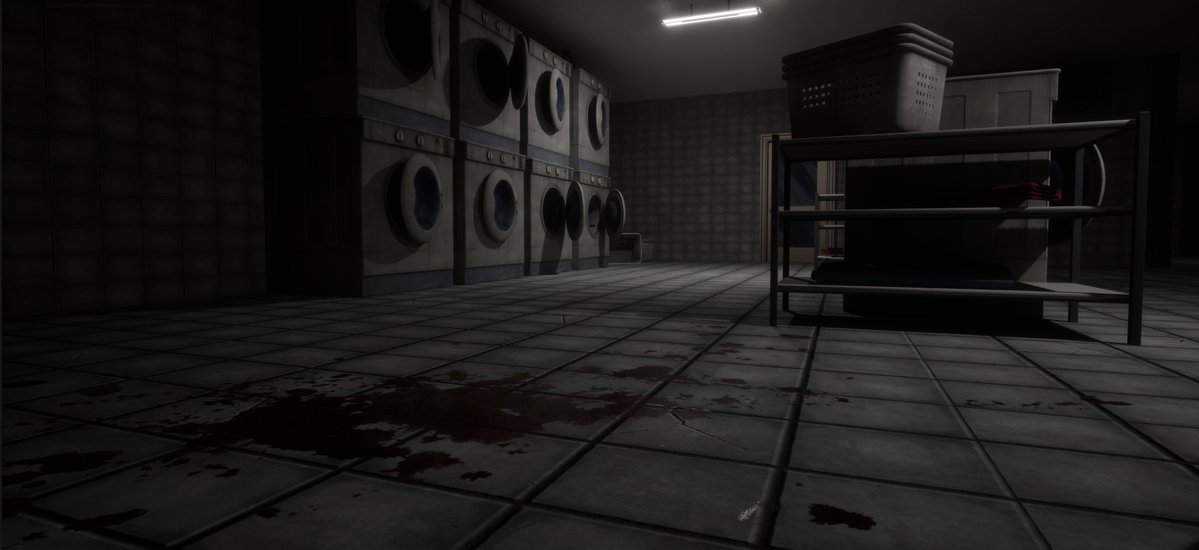 KillSignalGames's tweet photo. What happened here? Nightmare worthy laundry room for our horror game where you have to close your eyes to survive. #HorrorGaming #indiehorror #indiegame #survivalhorror #unrealengine5 https://t.co/xxAOKMyoVD