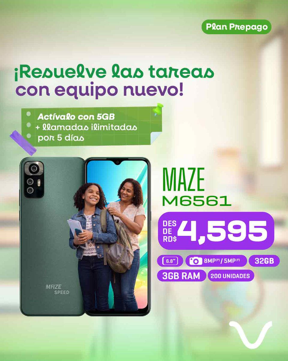 Viva_RD's tweet photo. El equipo que quieres, con los beneficios que necesitas para resolver las tareas. 🙌
Aprovecha nuestros equipos en oferta y actívate en Plan Prepago para llevarte 5GB + llamadas ilimitadas por 5 días. 📲😎
#VivaRD #OfertasDeEquipos #PlanPrepago #MásData #EstamosDeTuLado https://t.co/jW7Vdu8X2U
