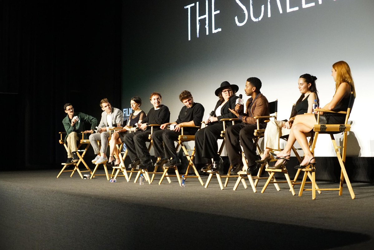 filmindependent's tweet photo. #FiPresents was thrilled to host a screener of ‘The Screener’ for its LA Premiere with series creator/director/writer Jim Cummings, actors Shereen Lani Younes, Shaun J. Brown, Nicolette Doke, Boni Mata, B.K. Canon, Jon Rudnitsly, Daryl Sabara and Creed Bratton, and moderator Francis Gallupi.
📸: Amanda Edwards/Getty Images ; Theater photos by Fenwick Rockwell